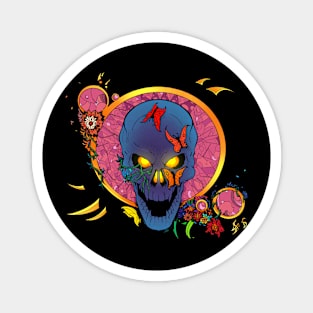 Flower Skull Magnet